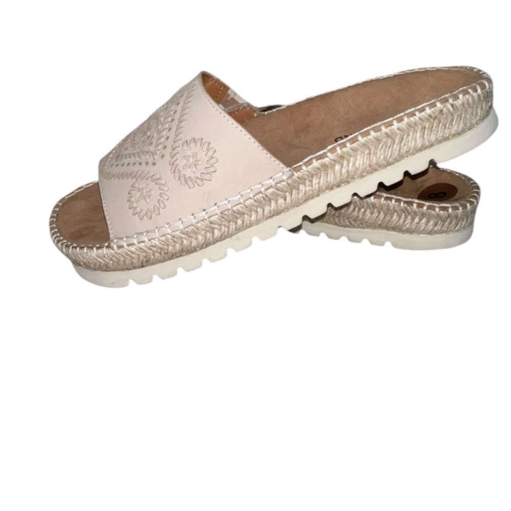 Chic Beige Espadrille Slides